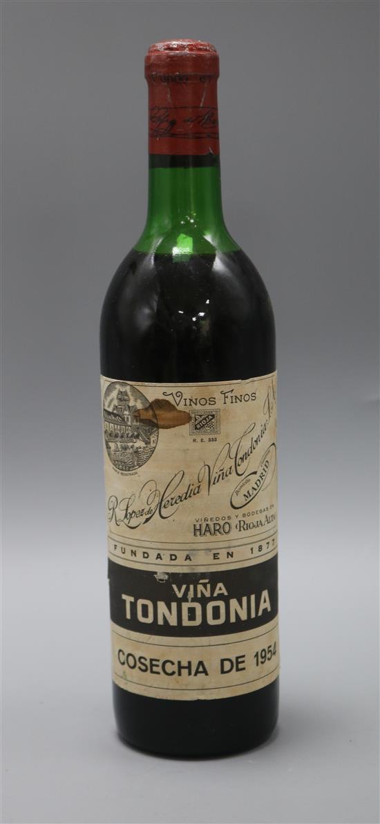 One bottle of Tondonia Gran Reserva 1954